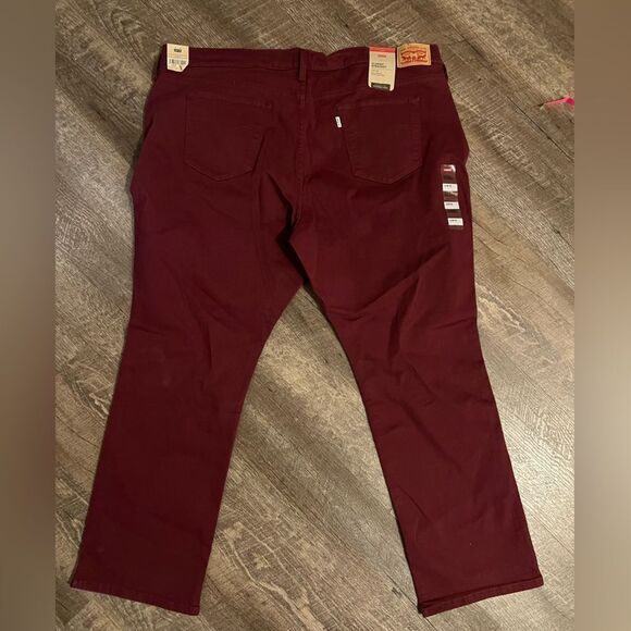 Levi's Plus Classic Straight Jeans Windsor Wine- Size 24W - Picture 5 of 13